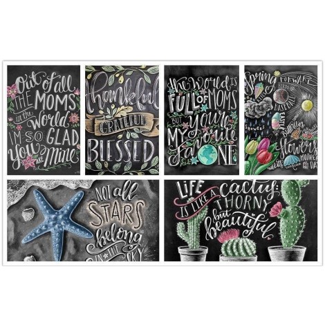 Black Background Letters Diamond Painting