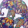 Beautiful Artistic Floral Elephant