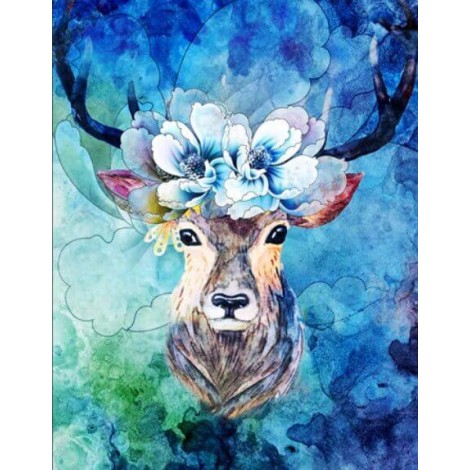 Deer Floral Art - Paint by Diamonds