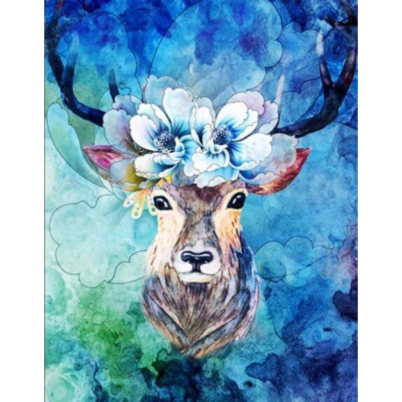 Deer Floral Art - Pa...