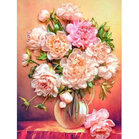 Lovely Peonies in Glass Vase