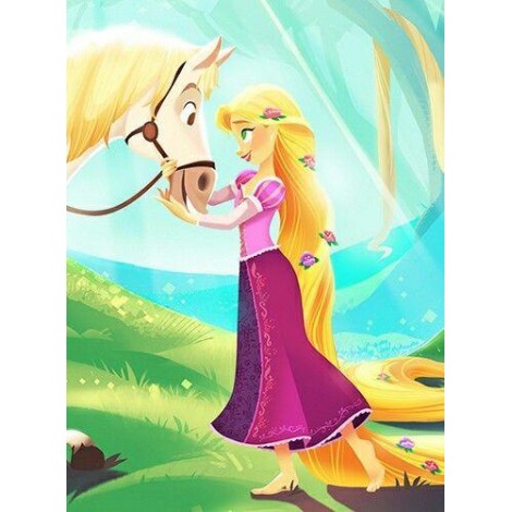 Rapunzel & Horse Disney Painting