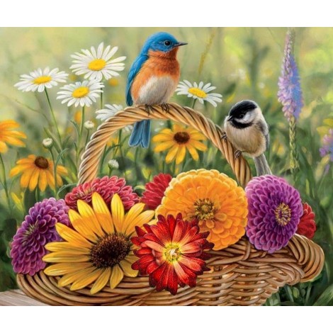 Birds & Flowers Basket