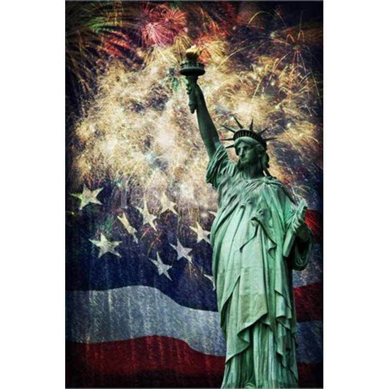 Fire Works on Statue...