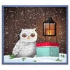 Christmas Gift & White Owl in Snow