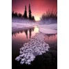 Winter Evening & Frozen Lake