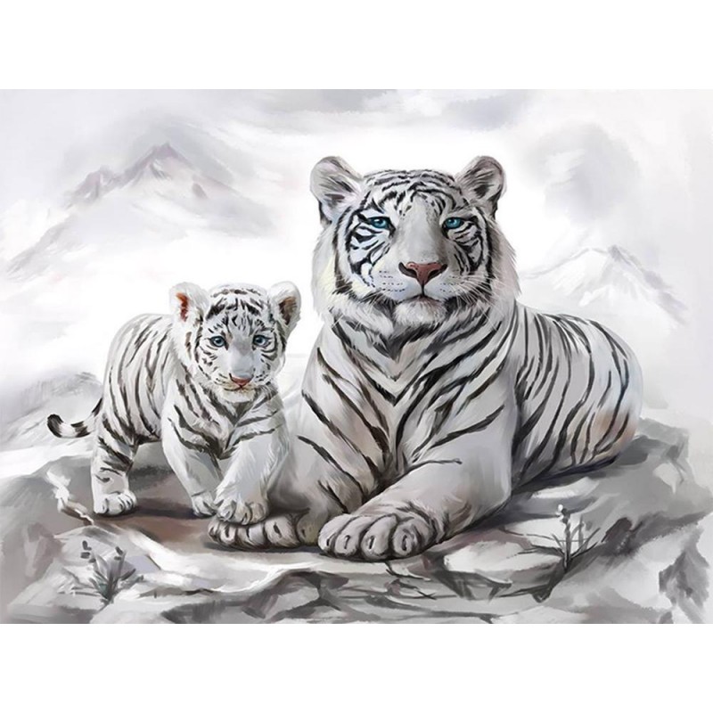 White Tiger & Baby