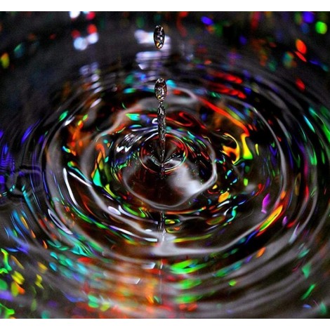 Attractive View Drop of Colorful Water