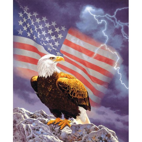 American Flag & Eagle Diamond Art Kit