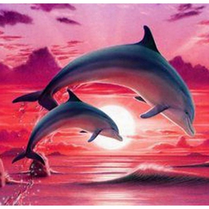 Pair of Dolphins Dia...