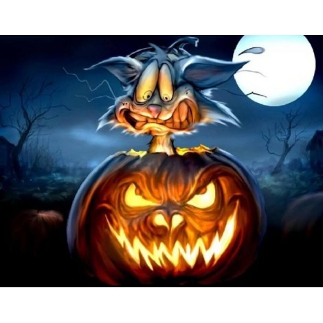 Scary Cat on Halloween