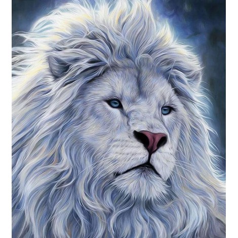 Wondrous White Lion - Diamond Painting