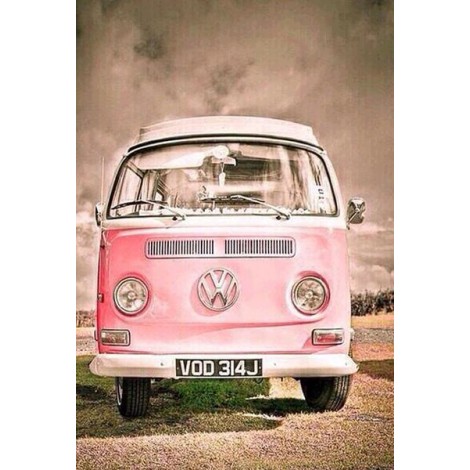 Pink Van Diamond Painting