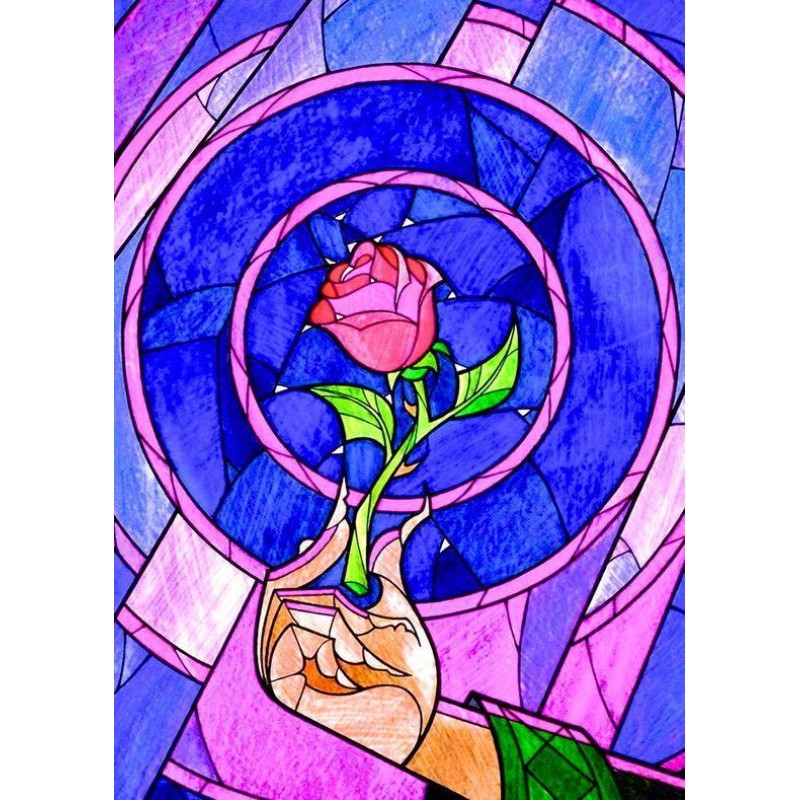 Stained Glass Rose D...
