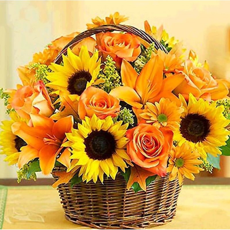 Flowers Basket - Ros...