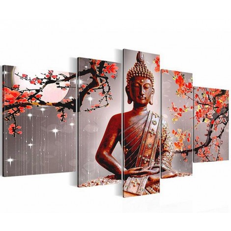 Gautam Budha 5 Piece Diamond Painting for your Wall