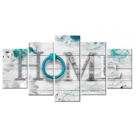 Beautiful Sweet HOME 5 Piece Diamond Paintings