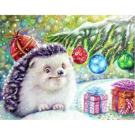 Hedgehog on Christmas Painting Kit