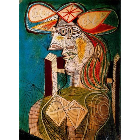 Abstract Woman Portrait by Picasso