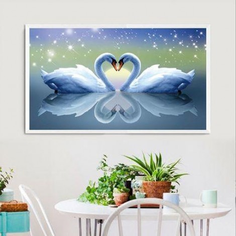 Lovely Swan Pair DIY Painting Kit
