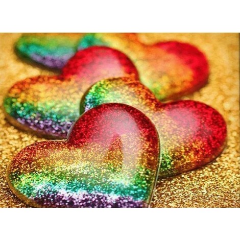 Attractive Love Hearts Painting