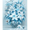 Graceful White & Blue Flowers Painting Kit