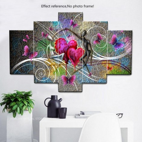 5 Piece Love Paintings for your Wall