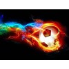 Soccer Ball on Fire Diamond Painting Kit