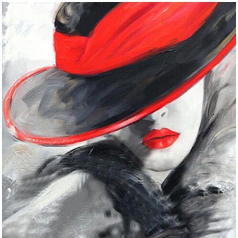 Woman With Red Hat D...