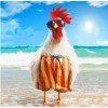 Funny Cock on the Beach