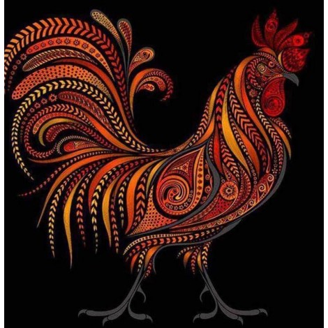 Rooster Painting - Diamond Art Kit