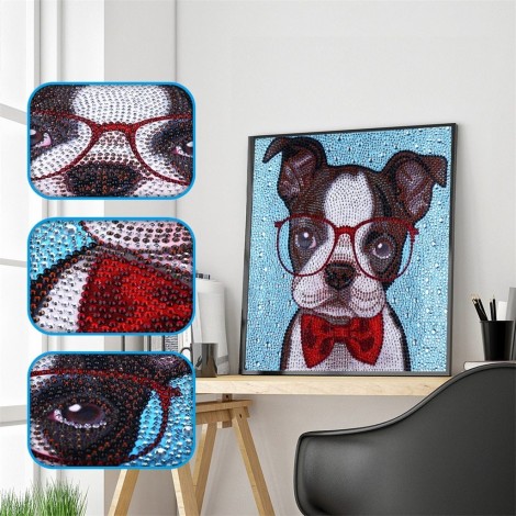 Dog Wear Glasses Special Diamond Painting
