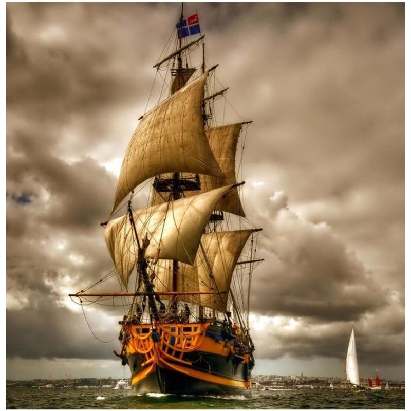 Big Ship in Stormy S...