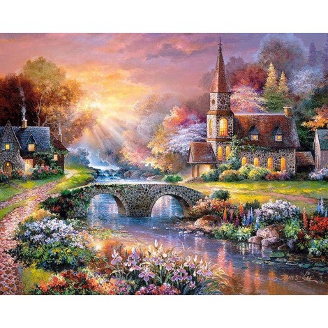 Lake View Cottage DIY Diamond Painting