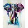 Colorful Mother Elephant with Baby DIY Painting
