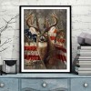 American Flag & Deer Diamond Art