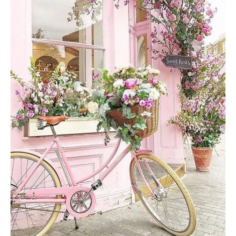 Bicycle & Flowers Diamond Painting Kit