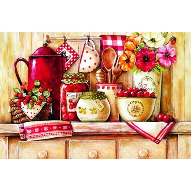 Pots on Kitchen Tabl...