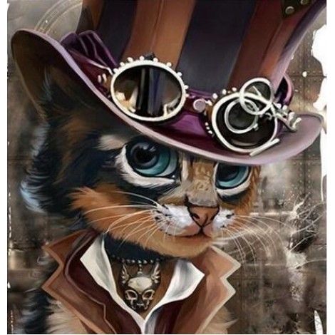 Gangster Cat Diamond Painting Kit