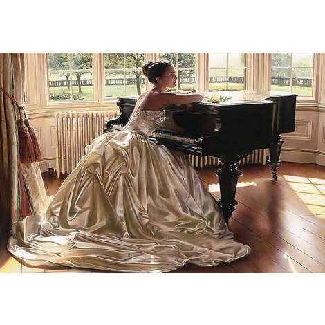 Waiting Bride and Piano Painting Kit for Adults