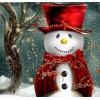 Big Snowman in Snow Fall