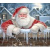 Santa Clause on Christmas at Snow Wall Diamond Painting kit