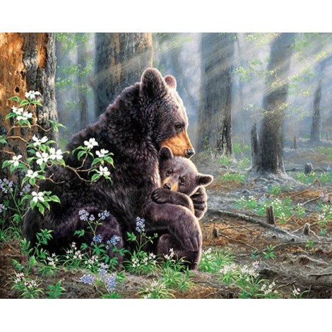 Bear with Baby DIY Painting