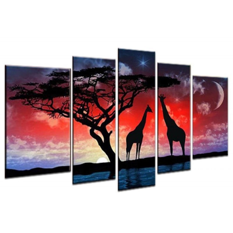 5 Piece Wall Art Dia...