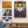Halloween Women and Flowers - Special Diamond Painting