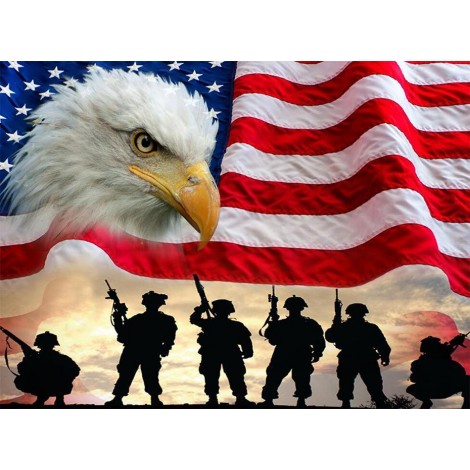American Flag & Eagle Painting Kit
