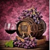 Wine Barrel & Grapes Diamond Art Kit