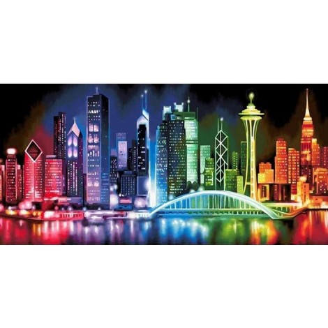 Beautiful Colorful Lighted City Diamond Painting