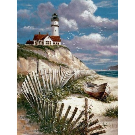 Lighthouse by the Beach Painting Kit
