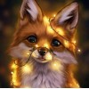 Fox & Christmas Light DIY Painting
